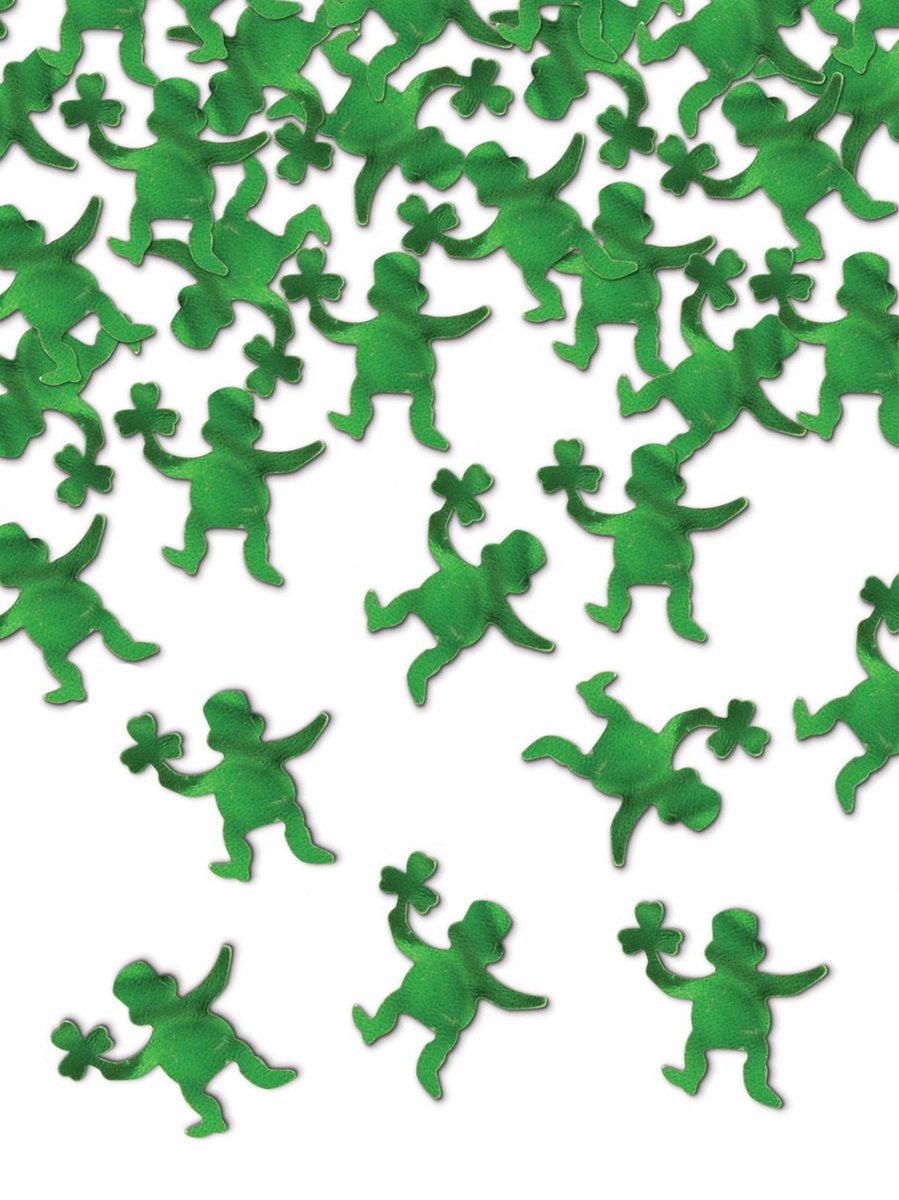 360 DEGREES - Groen St. Patrick kabouter confetti 42 gr - Decoratie > Tafelconfetti